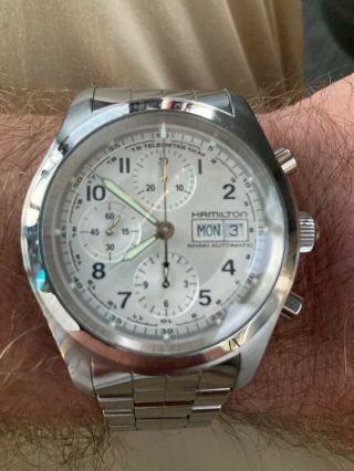 Hamilton Khaki 041520 Automatic Stainless Steel Chronograph Watch,  Valjoux 7750