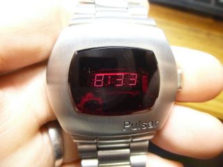 Vintage Pulsar P2 Time Computer Led 1973 James Bond 007 Wristwatch