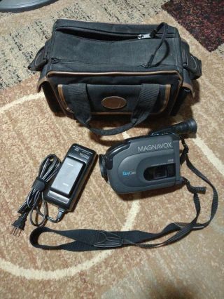 Magnavox Easycam Camcorder,  Battery,  Charger,  Case - Vintage