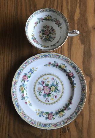 Vintage Foley Bone China England Ming Rose Tea Cup & 7 " Plate