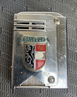 Rare Old Vintage 1952 Silby Imco Cigarette Lighter Salzburg Emblem Design