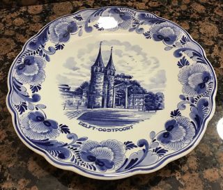 Norelco 1960 Delft - Oostpoort Holland Delft Blue Hand Painted Plate