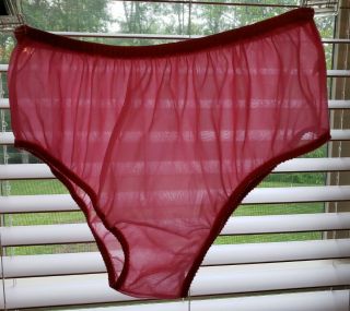 Vtg 50s 60s All Sheer Double Layer Chiffon Panties Panty Bubble Gum Pink Sissy M