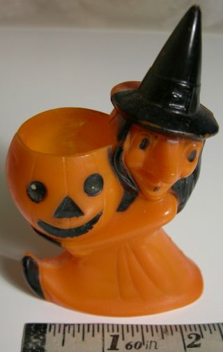 Vtg Halloween Rosbro Rosen Plastic Spooky Witch Jol Pumpkin Providence Ri