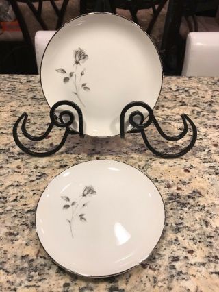 Set Of 2 Society Fine China Shadow Rose Bread/butter Plate Japan