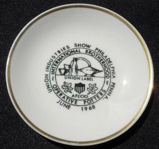 Union Industries Show Operative Potters Philly 1968 Sterling China Butterpat