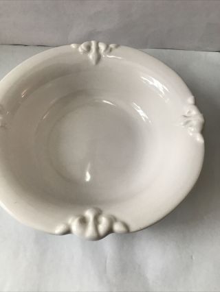 Royal Haeger White Bowl Basin Vintage 3055 Usa - 10 1/8 Inches Wide