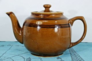 Sadler Brown Betty Stripe Teapot - 4 3/4 " -