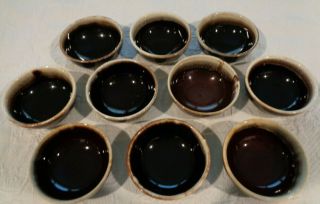 Set Of 10 Vintage Pfaltzgraff 5 1/2 " Gourmet Brown Drip Bowls 9