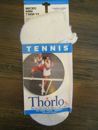 Thor - Lo Thorlo 86 Hi - Bulk Acrylic White Ankle Socks Sport Tennis Usa