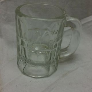 Vintage Glass A & W Root Beer Mug Souvenir