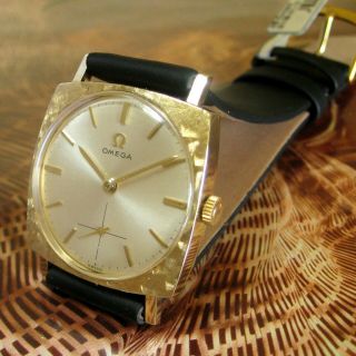 Mens 1963 OMEGA Florentine Engraved 14K Gold Filled Vintage Swiss Watch 4