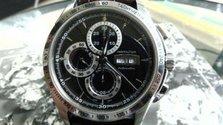 Hamilton Jazzmaster Lord H328160 Valjoux 7750 Chronograph Automatic Watch 46mm