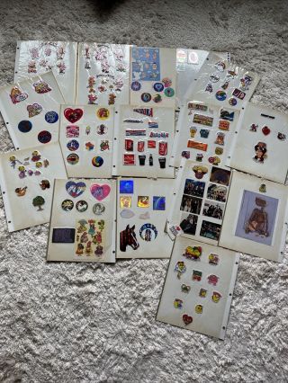Vintage Stickers In Album Pages.