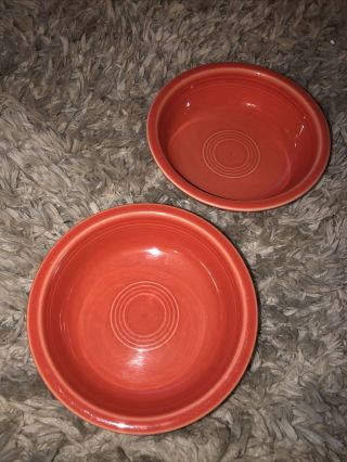 Set Of 2 Fiestaware Persimmon Bowl Bowls Cereal Soup Fiesta 19 Oz