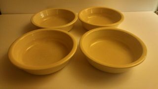 4 Vintage Fiestaware Bowls 6 7/8 " X 1 7/8 " (ivory ?)