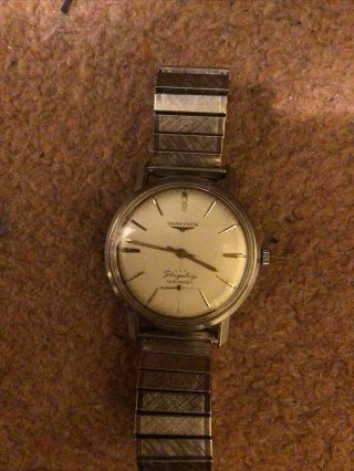 Vintage Longines Flagship Automatic Watch - - Metal Elasticated Strap