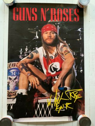 Vintage Guns N Roses Axl Rose Poster Print Gnr 1992