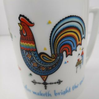 BERGGREN Coffee Mug Rooster Coffee Maketh Bright The Spirit MCM Colorful Folk 2