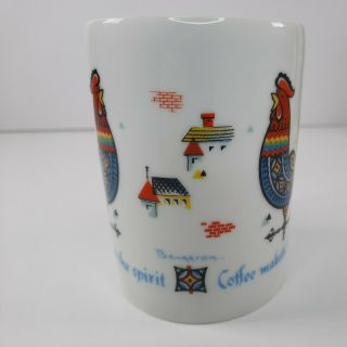 BERGGREN Coffee Mug Rooster Coffee Maketh Bright The Spirit MCM Colorful Folk 3
