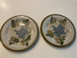 2 John B Taylor Ceramics Vintage Grape 10” Dinner Plates