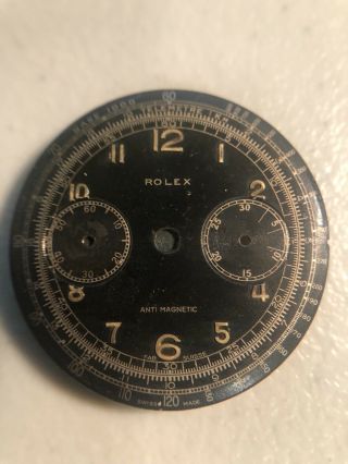 Rolex Chronograph Vintage Valjoux 22 Black Dial