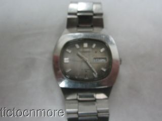 Vintage Seiko Automatic 17j Watch Mens Day Date 6309 - 501lr Silver Dial