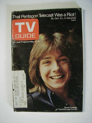 York St May 22 Tv Guide 1971 David Cassidy Partridge Family Stiller & Meara