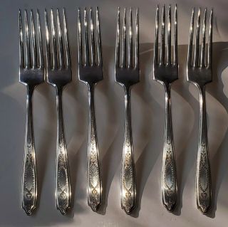 Rogers Bro.  Empire Silverplate,  1921 Dinner Forks Designed By Fredrick E.  Pretat