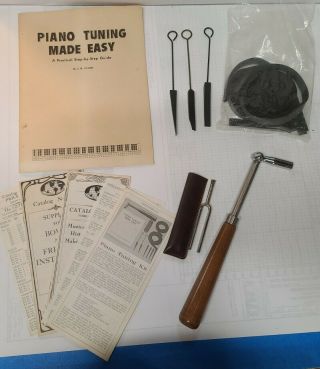 Vintage Stamm Guide,  Star Piano Tuning Wrench And Made In Germany Tuning Fork
