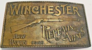 Brass Winchester Model 1873 Rifle Repeating Fire Arms Belt Buckle Haven Repr