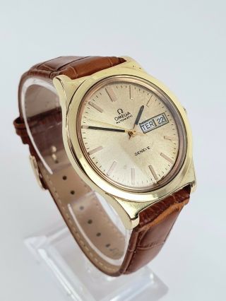 1975 Vintage Omega Geneve Day Date Automatic 166.  0169 Cal.  1022 Watch
