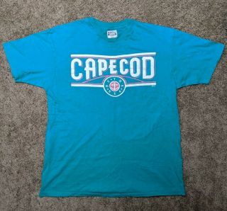 Cape Cod Mass Vintage Hanes T Shirt By The Sea Graphic 90s Single Stitch Sz Xl