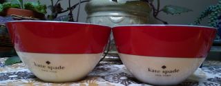 Lenox Kate Spade York - Rutherford Circle Red Rice Bowls - Set Of 2,