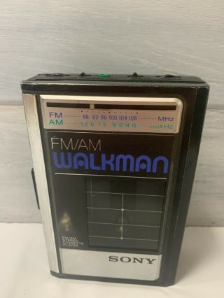 Vintage Sony Fm/am Walkman Stereo Cassette Player Radio Wm - F41 Parts Not