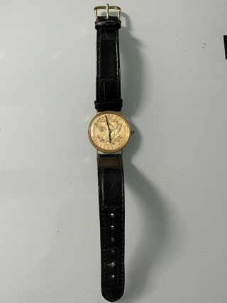 Lucien Piccard 14K Gold United States $10 Coin Unique and Rare Luxury Mens Watch 3