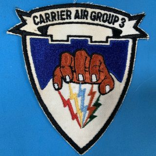 Vintage Official Us Navy Carrier Air Group 3 Patch Korea Vietnam Not Wing