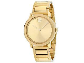 Movado Bold Yellow Gold - Tone Stainless Steel Men 