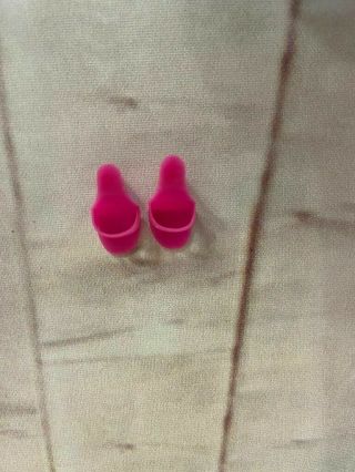 Vintage Barbie Hot Pink Open Toe Heels Shoes Pumps Japan