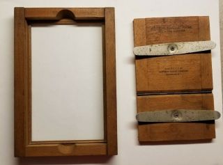 Antique Wooden Eastman Kodak Printing Frame - 3 1/4 X 5 1/2 " Negatives Wood
