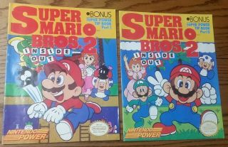 Vintage 1989 - Mario Bros.  2 Part 1 & 2 Magazines - Nintendo Power