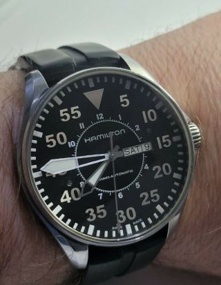 Hamilton Khaki Pilot Day Date H647150 Automatic Watch With Box&papers