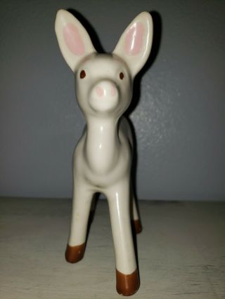 Vintage Shawnee Pottery White Deer Figurine