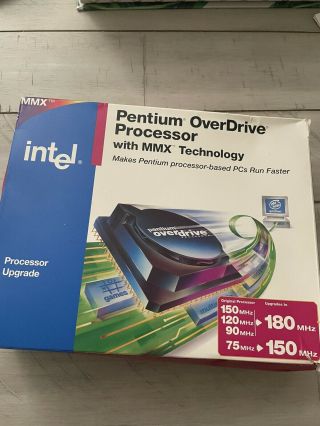 Vintage Intel Pentium Overdrive Processor W/ Mmx Technology Open Box