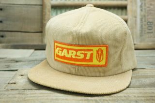 Vintage Garst Seed Mesh Snapback Trucker Cap Hat Patch K Products Made In Usa