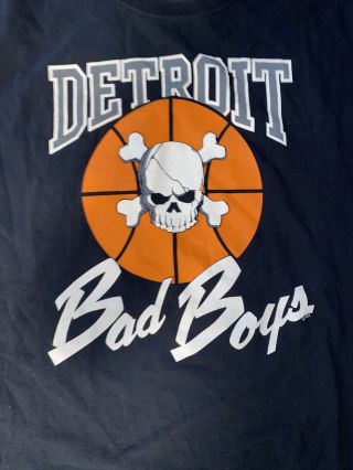 Detroit Pistons Bad Boys Authentic T Shirt Mens Size Xxxl 3xl Basketball Vintage