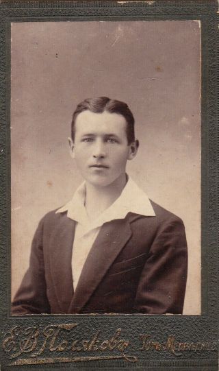 1910s Cdv Handsome Young Man Guy Student Fashion Guy Russian Antique Photo Gay
