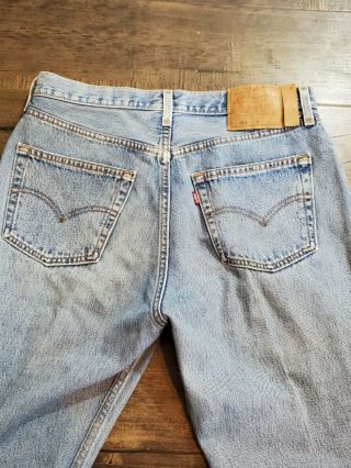 Vintage 80s Usa Made Women’s 501 Levi Button Fly Boyfriend Jeans Size 33x30