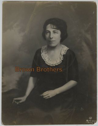 Vintage 1920s Author Playwright Edna Ferber " Showboat " Portrait Dbw Photo Bb