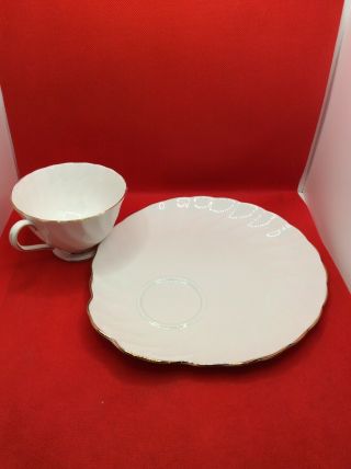 Royal Tuscan Fine Bone China Dover Cup And Snack Plate Set Of 4